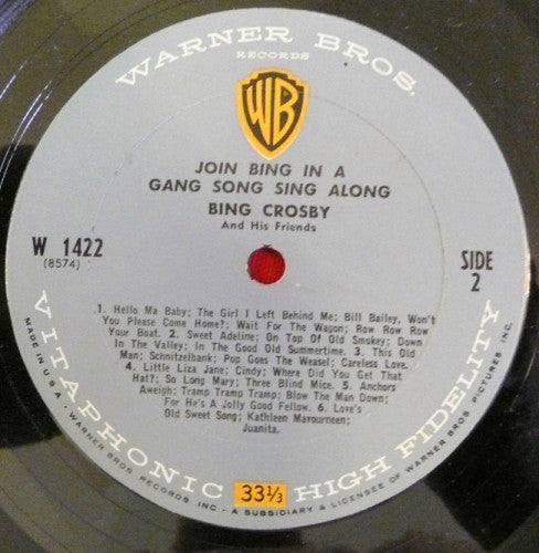 Bing Crosby & His Friends - Join Bing In A Gang Song Sing Along