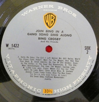 Bing Crosby & His Friends - Join Bing In A Gang Song Sing Along