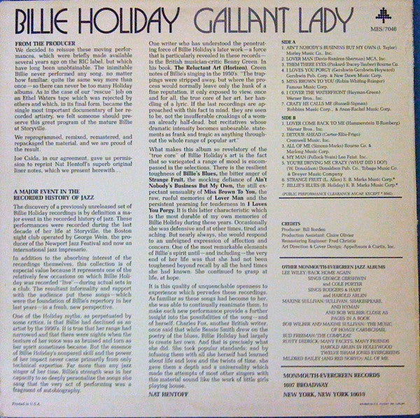 Billie Holiday - Gallant Lady
