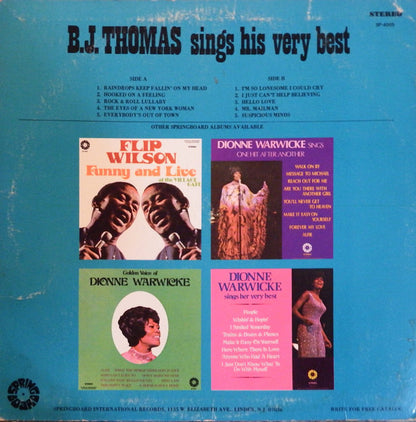B.J. Thomas - Sings His Very Best