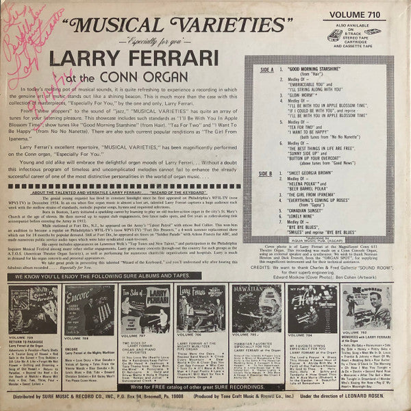 Larry Ferrari - Musical Varieties