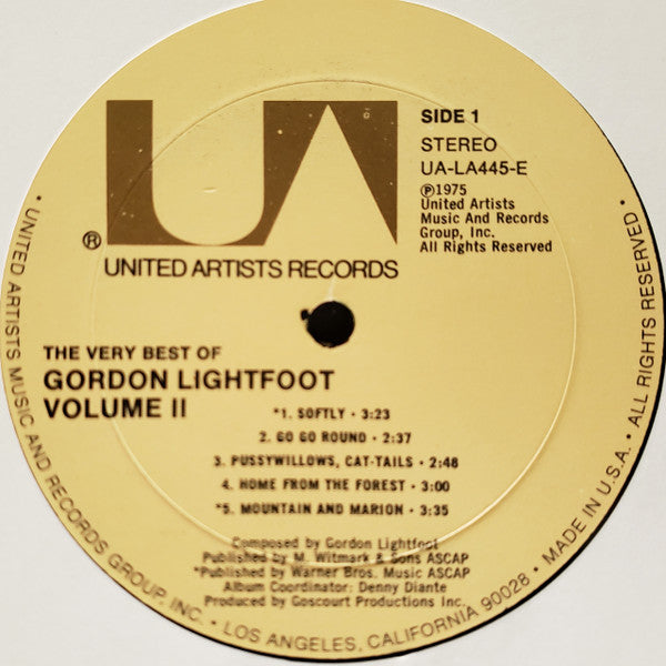 The Very Best Of Gordon Lightfoot Vol. II - secondary
