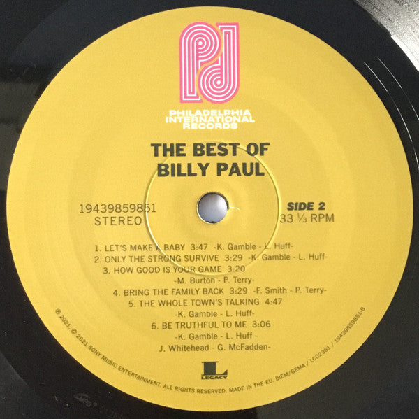 The Best Of Billy Paul - secondary