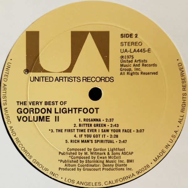 The Very Best Of Gordon Lightfoot Vol. II - secondary
