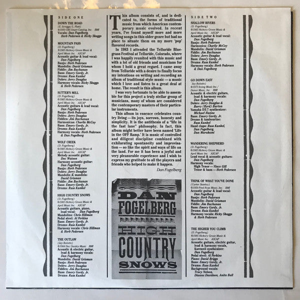 High Country Snows - secondary