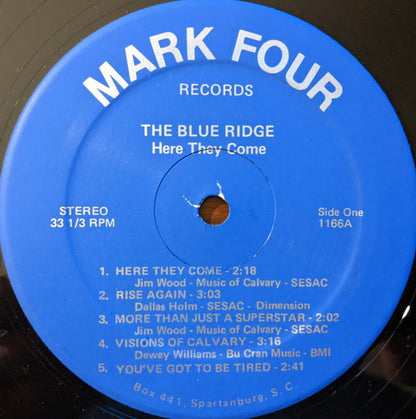 The Blue Ridge Quartet - Here They Come