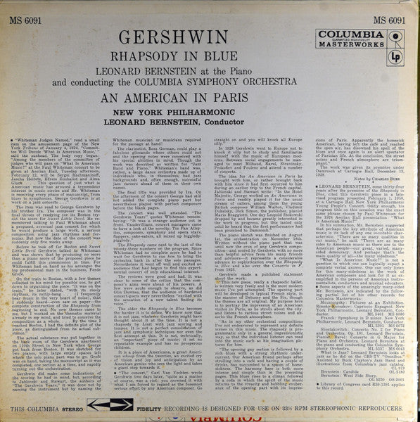 George Gershwin, Leonard Bernstein - Rhapsody In Blue / An American In Paris