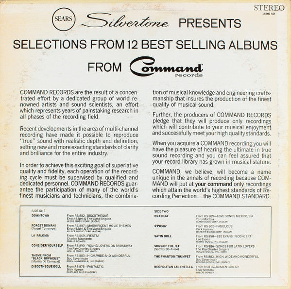 Various - Sears Silvertone Presents Selections From 12 Best Selling Albums From Command