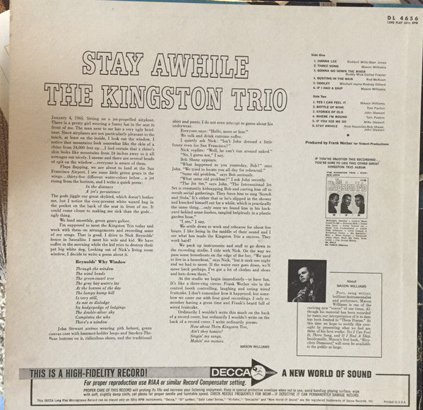 Kingston Trio - Stay Awhile