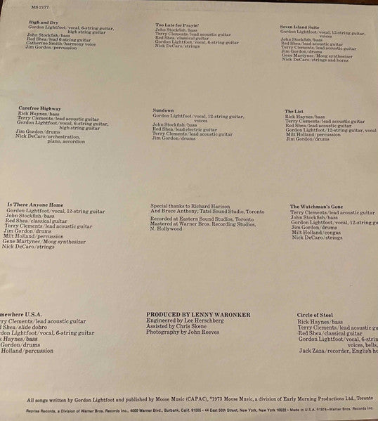 Gordon Lightfoot - Sundown