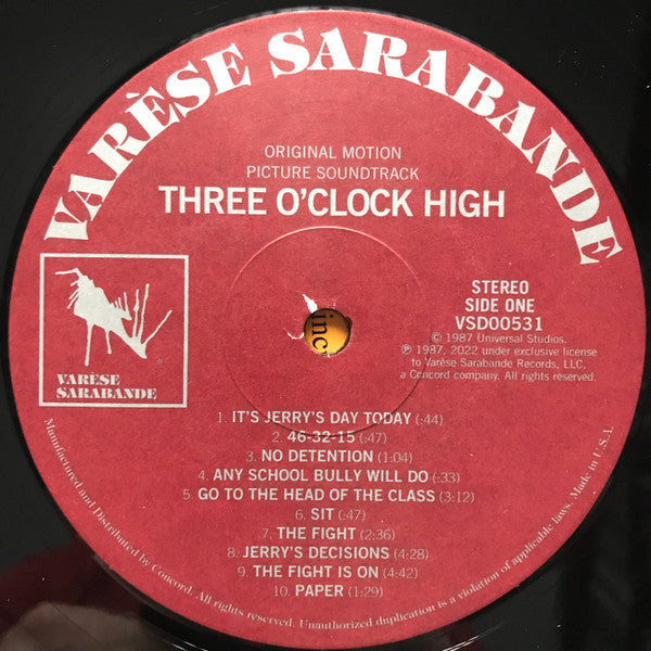 Three O'Clock High (Original Motion Picture Soundtrack) - secondary