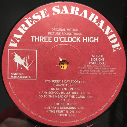 Three O'Clock High (Original Motion Picture Soundtrack) - secondary