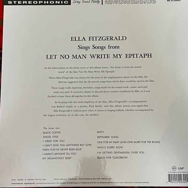Ella Fitzgerald Sings Songs From Let No Man Write My Epitaph - secondary