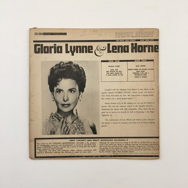 Gloria Lynne, Lena Horne - Gloria Lynne & Lena Horne