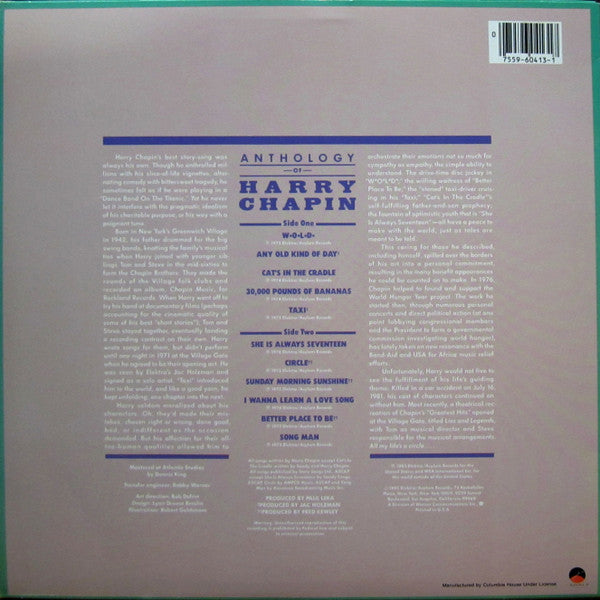 Anthology Of Harry Chapin - secondary