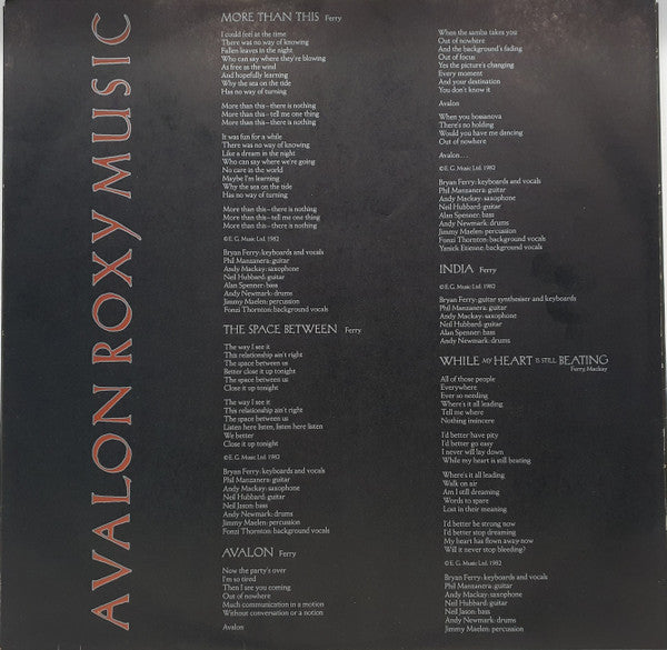 Roxy Music - Avalon