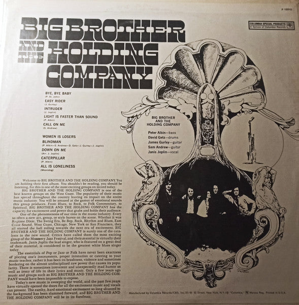 Big Brother & The Holding Company, Janis Joplin - Big Brother & The Holding Company