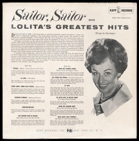 Sailor, Sailor And Lolita's Greatest Hits - secondary