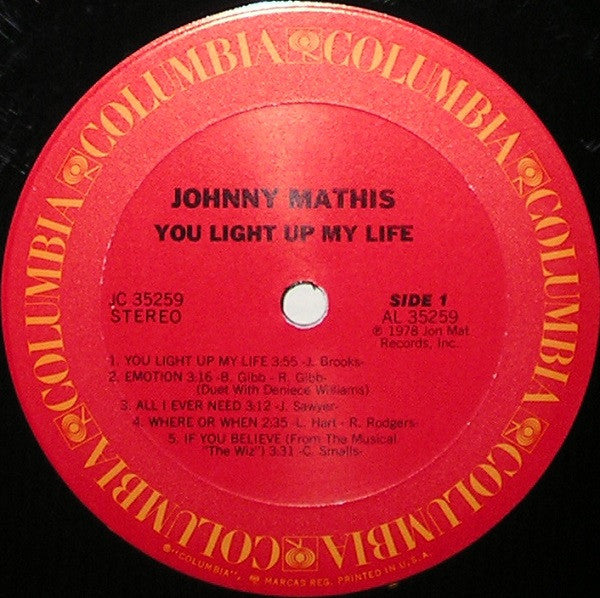 Johnny Mathis - You Light Up My Life