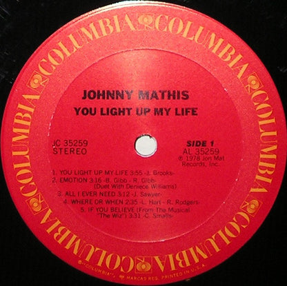 Johnny Mathis - You Light Up My Life