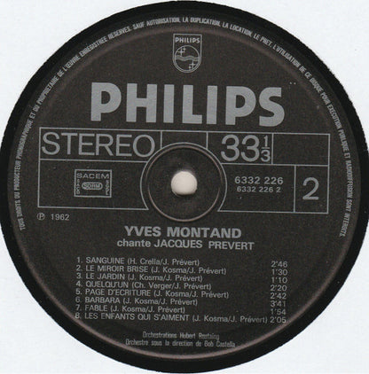 Yves Montand - Montand Chante Prévert