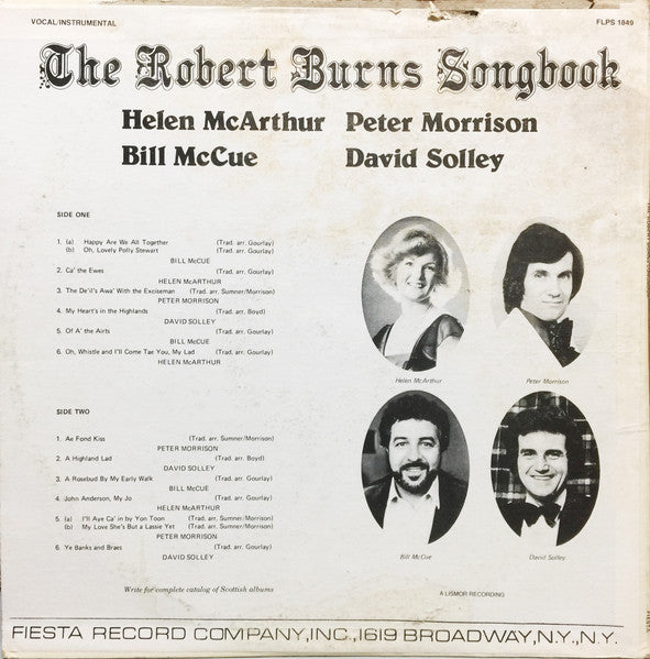 Robert Burns (4), Helen McArthur, Peter Morrison (2), Bill McCue, David Solley - The Robert Burns Songbook