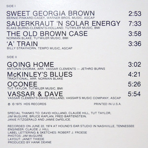 Norman Blake / Tut Taylor / Sam Bush / Butch Robins / Vassar Clements / David Holland / Jethro Burns - secondary