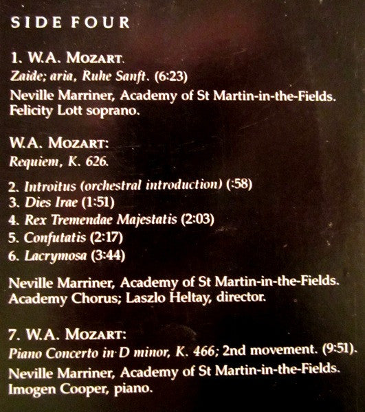 Sir Neville Marriner, The Academy Of St. Martin-in-the-Fields - Amadeus (Original Soundtrack Recording)