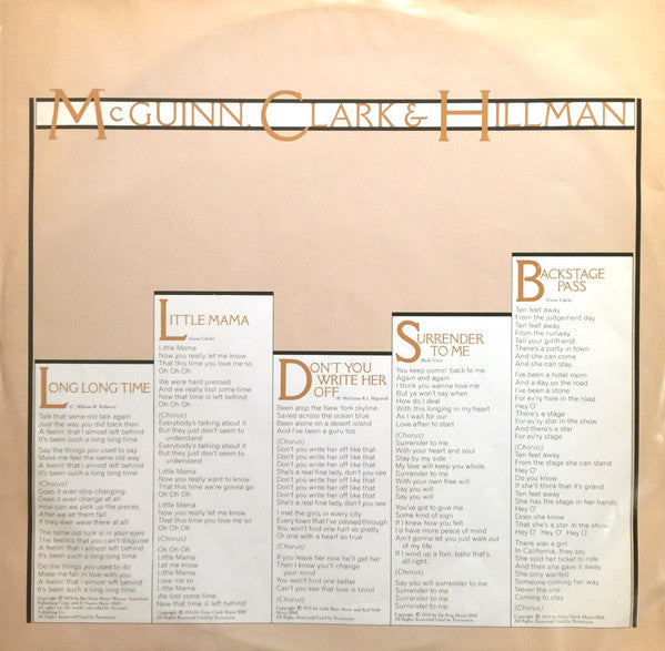 McGuinn, Clark & Hillman - secondary