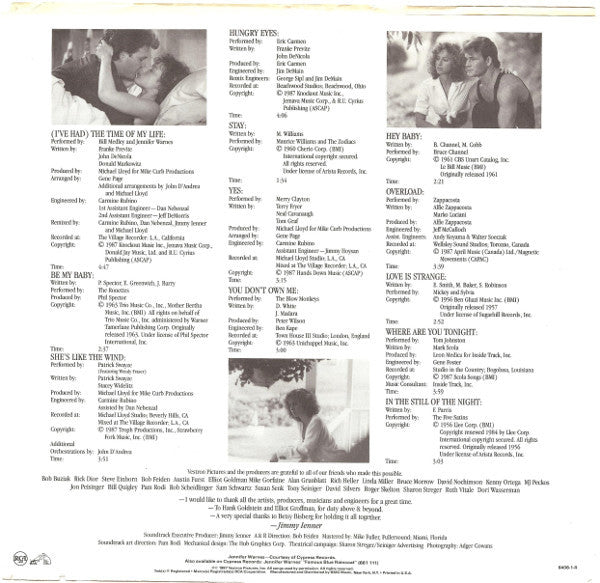Dirty Dancing (Original Soundtrack From The Vestron Motion Picture)  - secondary