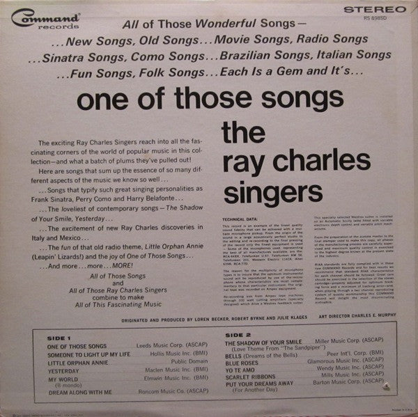 The Ray Charles Singers - One Of Those Songs