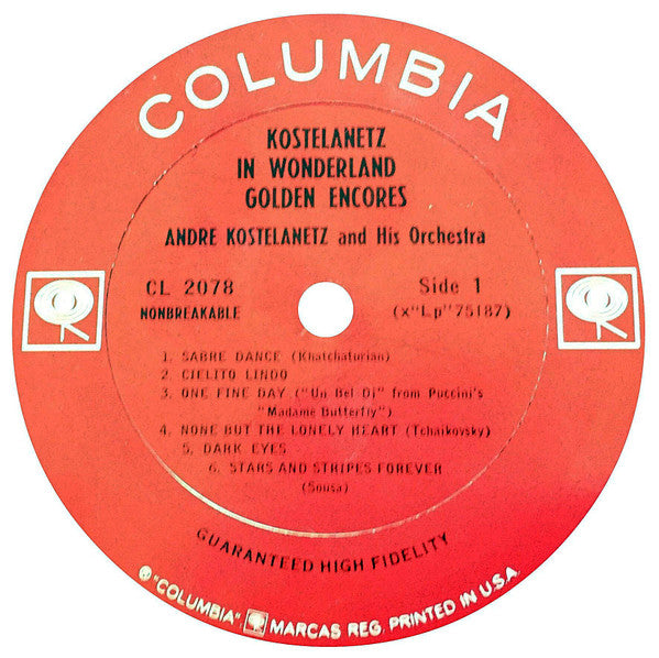 André Kostelanetz And His Orchestra - Kostelanetz In Wonderland - Golden Encores