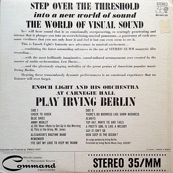 Enoch Light And His Orchestra - Enoch Light And His Orchestra At Carnegie Hall Play Irving Berlin