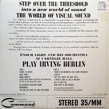 Enoch Light And His Orchestra - Enoch Light And His Orchestra At Carnegie Hall Play Irving Berlin