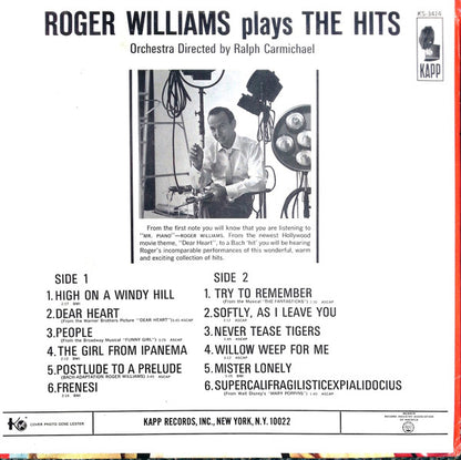 Roger Williams - Roger Williams Plays The Hits