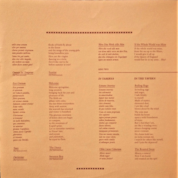 Carmina Burana - secondary