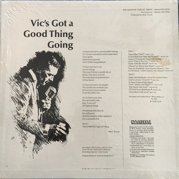 Vic Damone - The Damone Type Of Thing