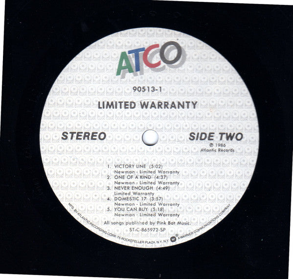 Limited Warranty - secondary