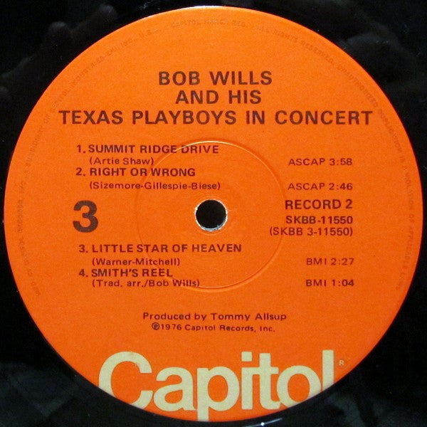 Bob Wills & His Texas Playboys - In Concert