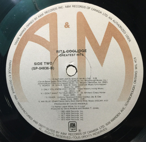 Rita Coolidge - Greatest Hits
