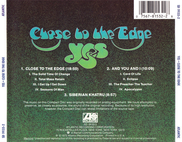Yes - Close To The Edge