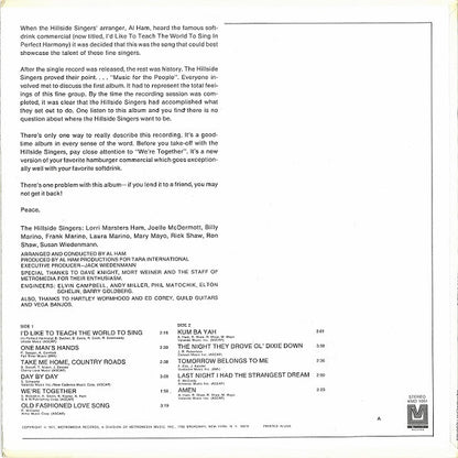 The Hillside Singers - I'd Like To Teach The World To Sing