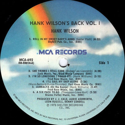 Hank Wilson's Back Vol. I - secondary