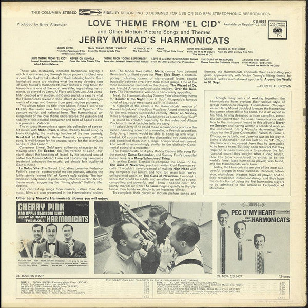 Love Theme From "El Cid" And Other Motion Picture Songs And Themes - secondary