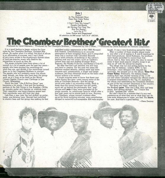 The Chambers Brothers' Greatest Hits - secondary