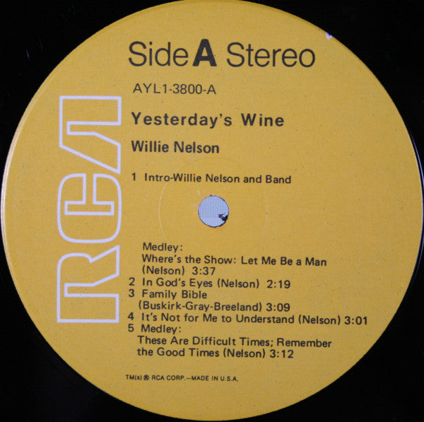 Yesterday's Wine - secondary