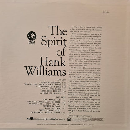 The Spirit Of Hank Williams - secondary