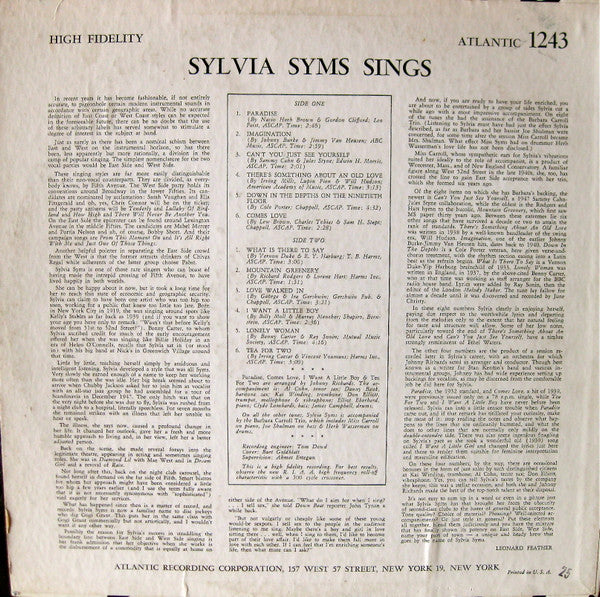 Sylvia Syms - Sylvia Syms Sings