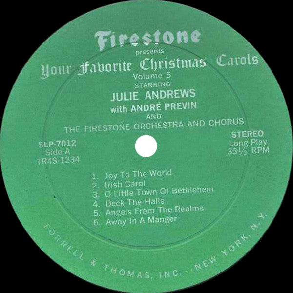 Julie Andrews, André Previn, The Firestone Orchestra And Chorus - Your Favorite Christmas Carols Volume 5