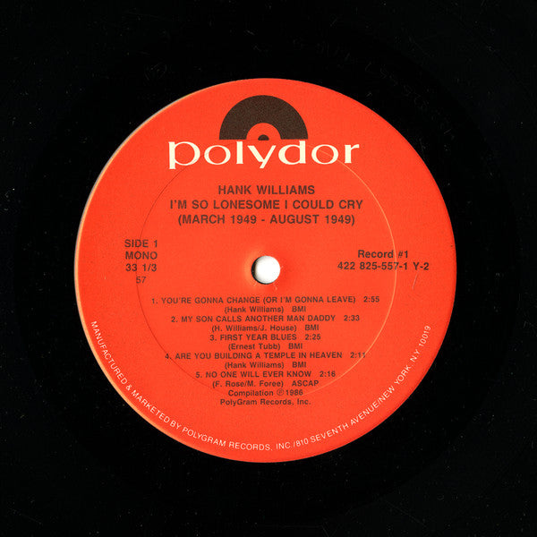 I'm So Lonesome I Could Cry: March 1949 - August 1949 - secondary